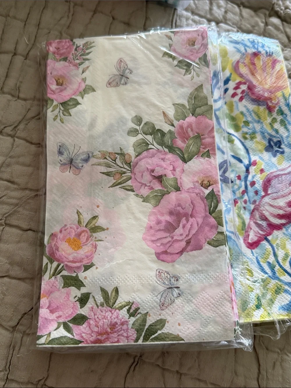 Paper napkins three different kinds